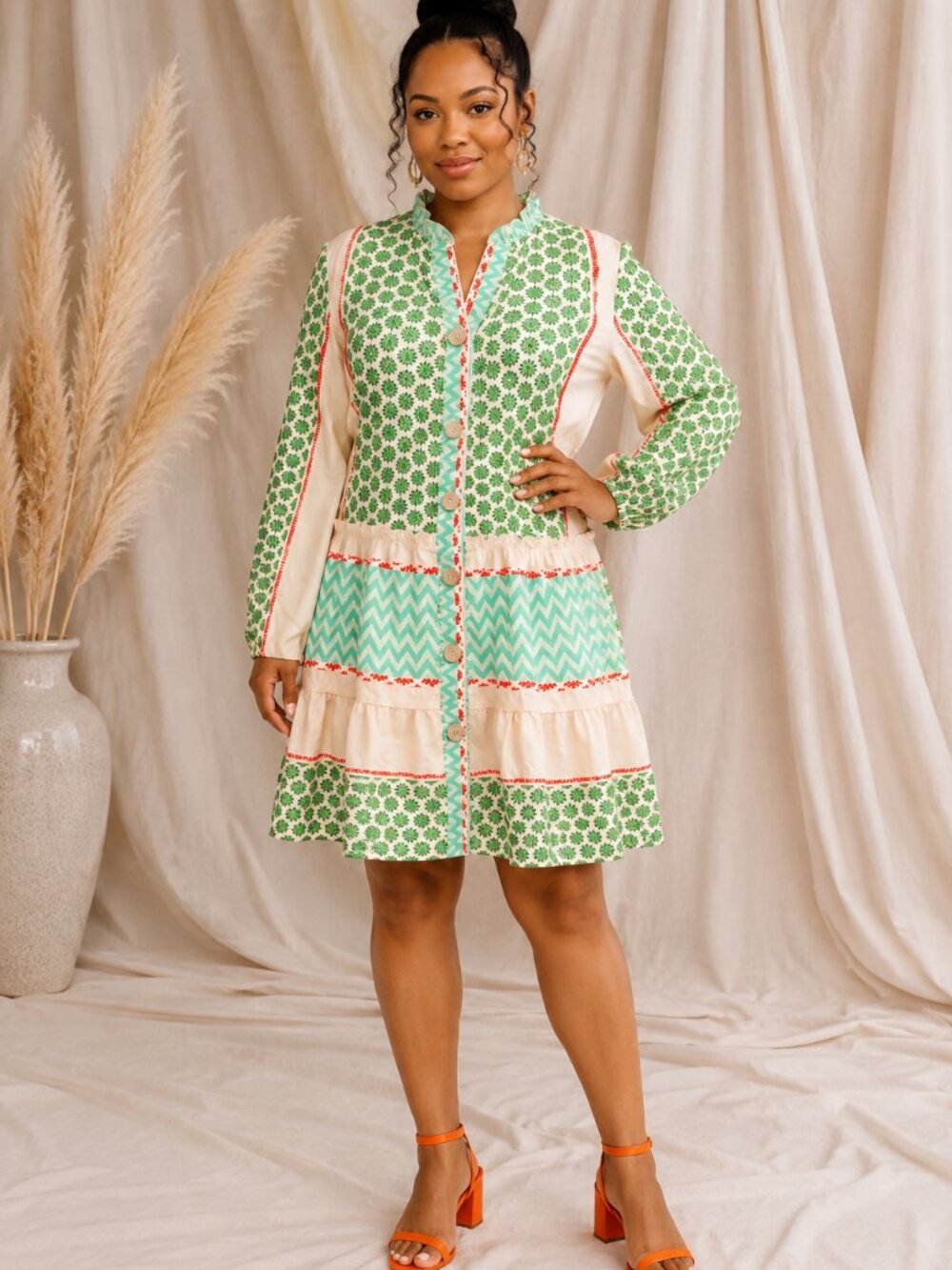 BOHO BABY DOLL  SHIRT DRESS